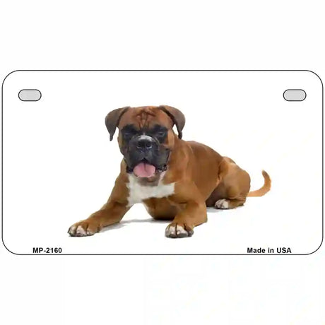 Boxer Dog Metal Novelty License Plate 7" x 4" (MP)