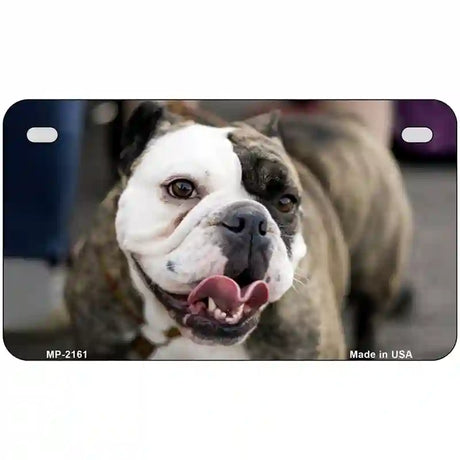 Bulldog Dog Metal Novelty License Plate 7" x 4" (MP)