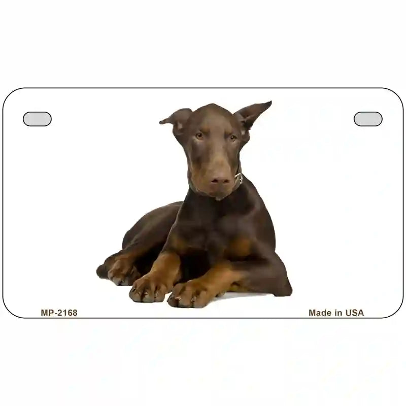 Doberman Pinscher Dog Metal Novelty License Plate 7" x 4" (MP)