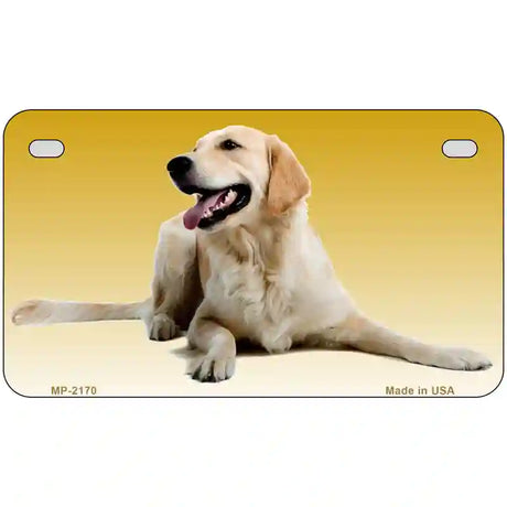 Golden Retriever Dog Metal Novelty License Plate 7" x 4" (MP)