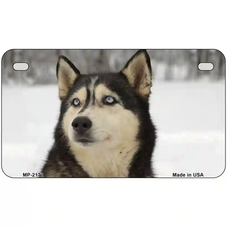 Husky Dog Metal Novelty License Plate 7" x 4" (MP)