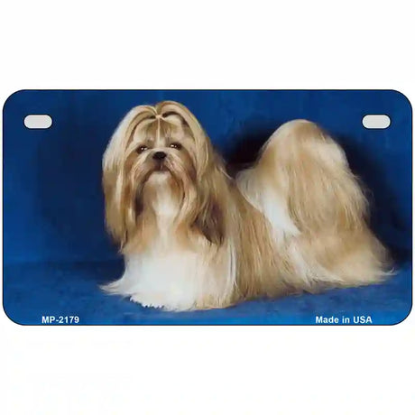 Shih Tzu Dog Metal Novelty License Plate 7" x 4" (MP)