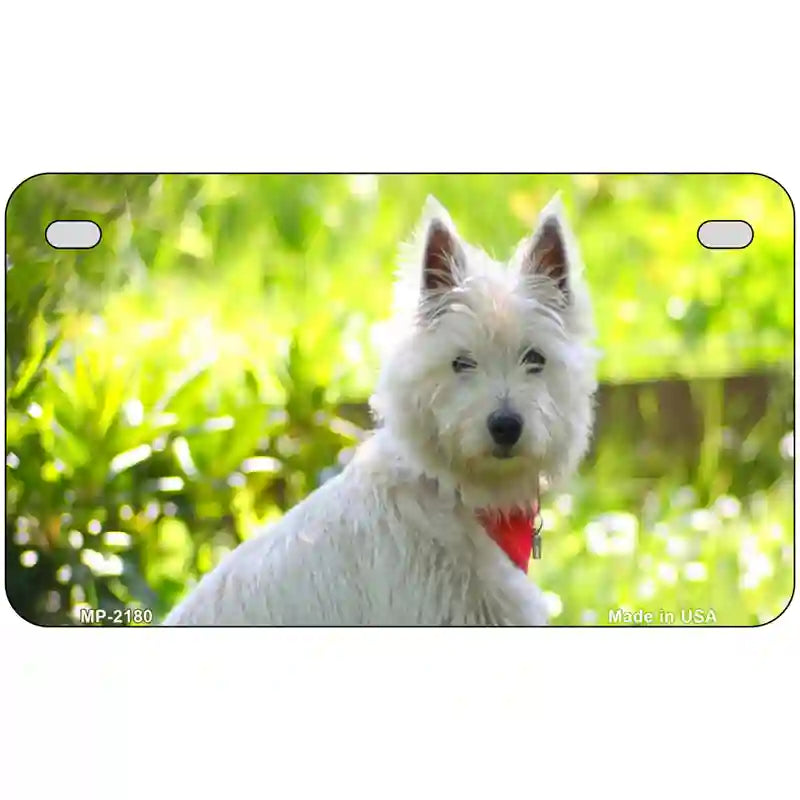 West Highland Dog Terrier Metal Novelty License Plate 7" x 4" (MP)