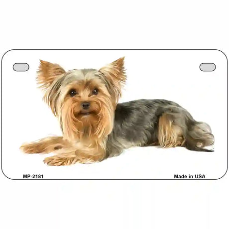 Yorkshire Terrier Dog Metal Novelty License Plate 7" x 4" (MP)