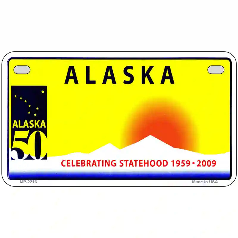 Alaska State Blank Novelty Metal License Plate 7" x 4" (MP)