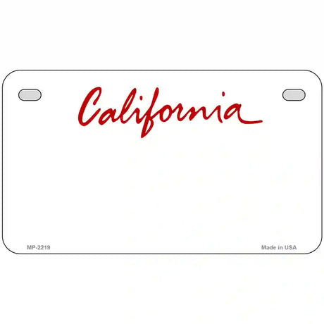 California State Blank Novelty Metal License Plate 7" x 4" (MP)