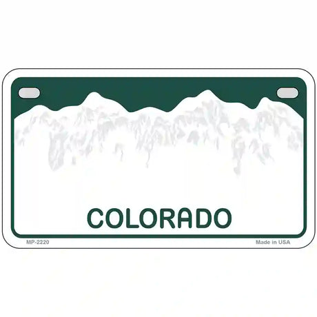 Colorado Green Blank Novelty Metal License Plate 7" x 4" (MP)