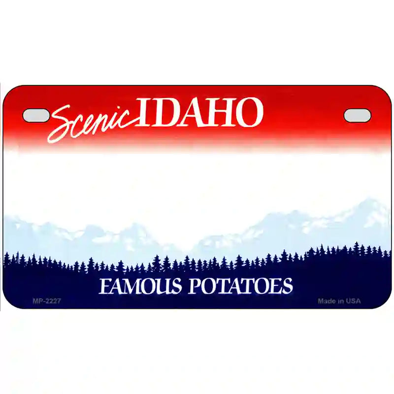 Idaho Novelty State Blank Metal License Plate 7" x 4" (MP)