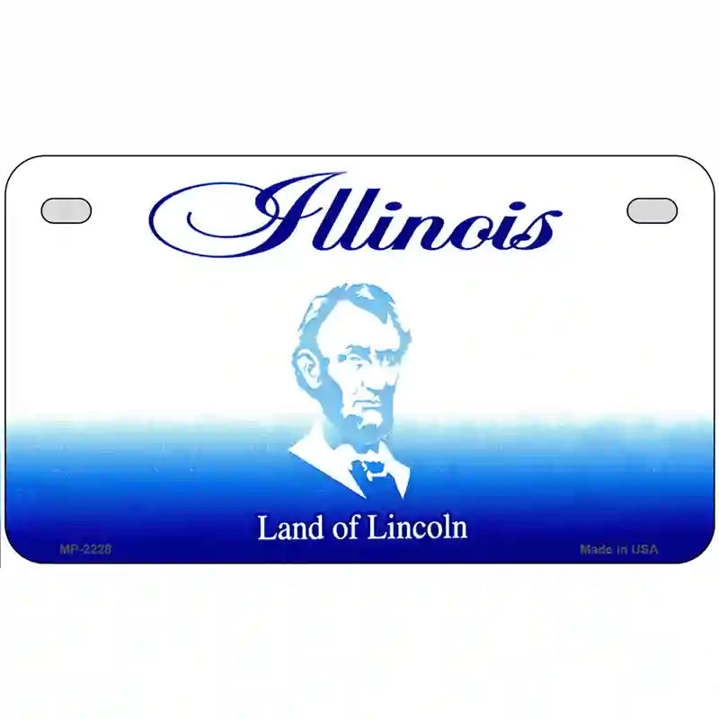 Illinois Novelty State Blank Metal License Plate 7" x 4" (MP)