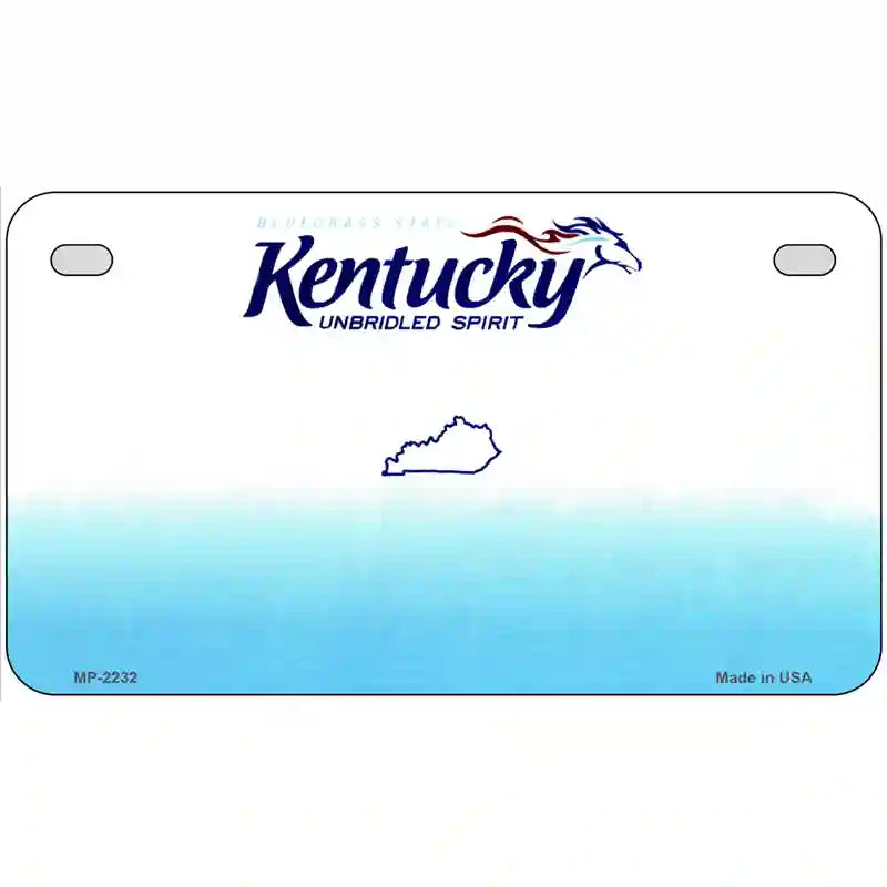 Kentucky Novelty State Blank Metal License Plate 7" x 4" (MP)