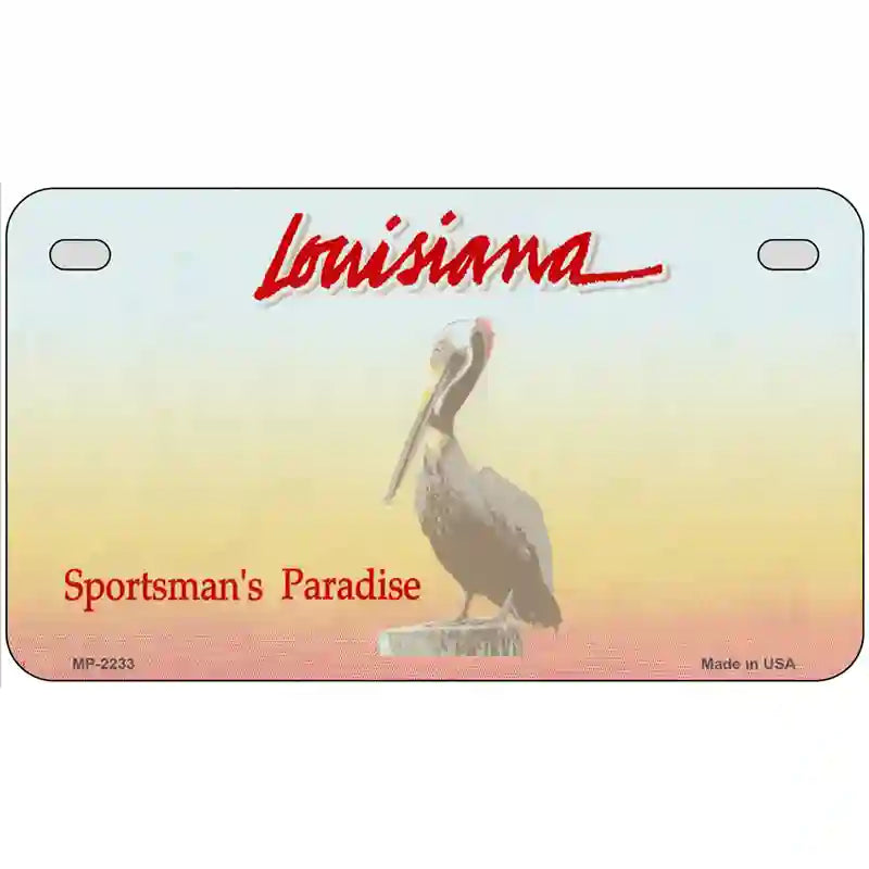 Louisiana Novelty State Blank Metal License Plate 7" x 4" (MP)