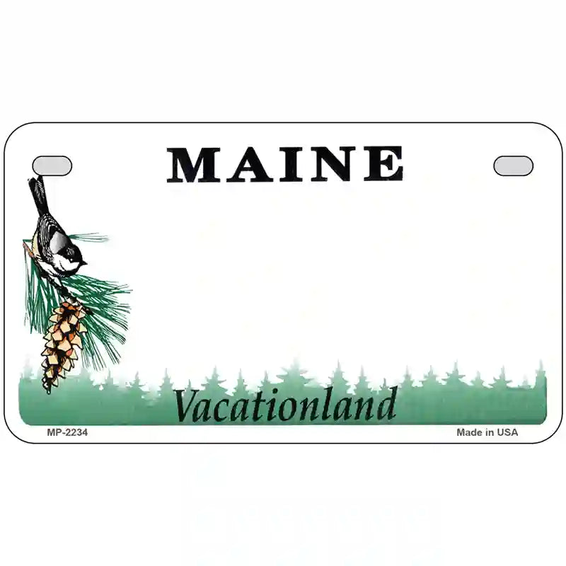 Maine Novelty State Blank Metal License Plate 7" x 4" (MP)