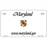 Maryland Novelty State Blank Metal License Plate 7" x 4" (MP)