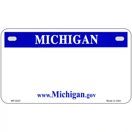 Michigan Blue Blank Novelty Metal License Plate 7" x 4" (MP)