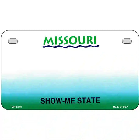 Missouri Novelty State Blank Metal License Plate 7" x 4" (MP)