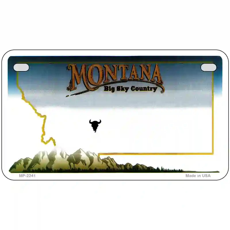 Montana Novelty State Blank Metal License Plate 7" x 4" (MP)