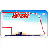 Nebraska Novelty State Blank Metal License Plate 7" x 4" (MP)