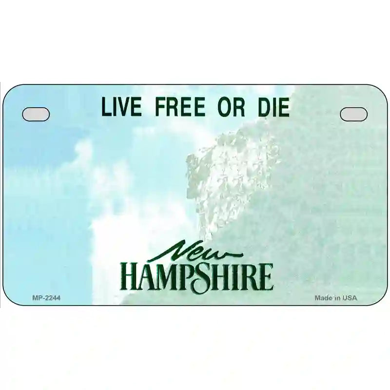 New Hampshire Novelty State Blank Metal License Plate 7" x 4" (MP)