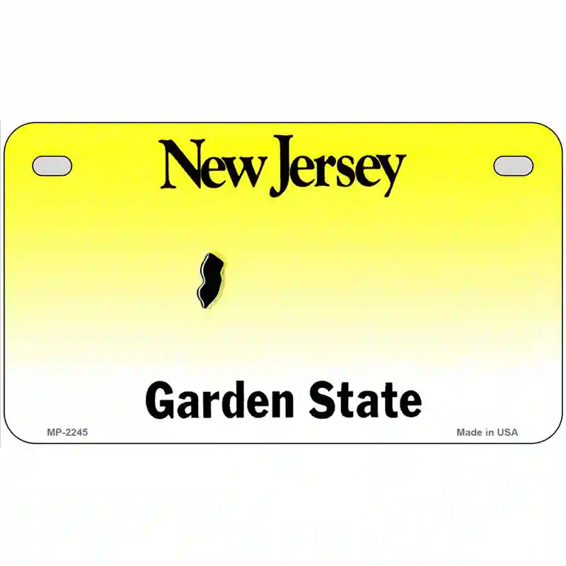 New Jersey Novelty State Blank Metal License Plate 7" x 4" (MP)