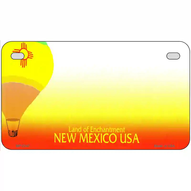 New Mexico Novelty State Blank Metal License Plate 7" x 4" (MP)