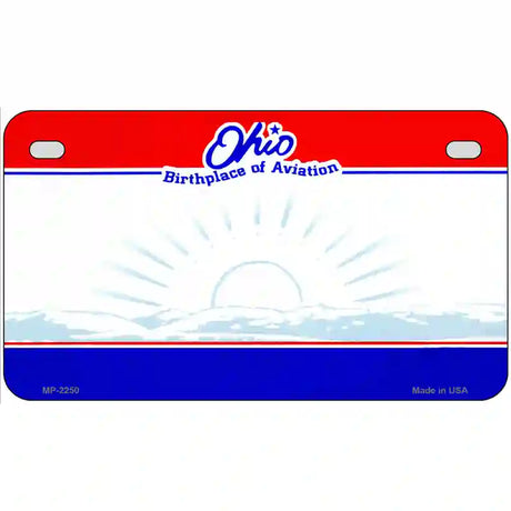 Ohio Novelty State Blank Metal License Plate 7" x 4" (MP)