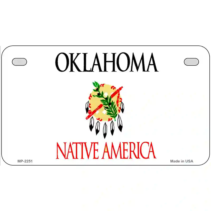 Oklahoma Novelty State Blank Metal License Plate 7" x 4" (MP)