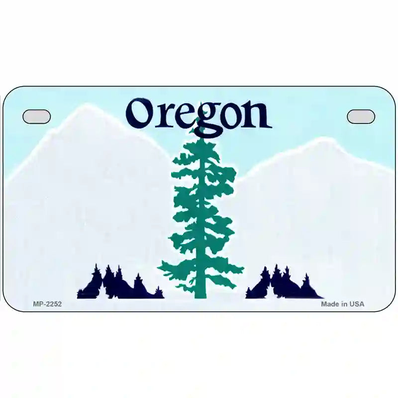 Oregon Novelty State Blank Metal License Plate 7" x 4" (MP)