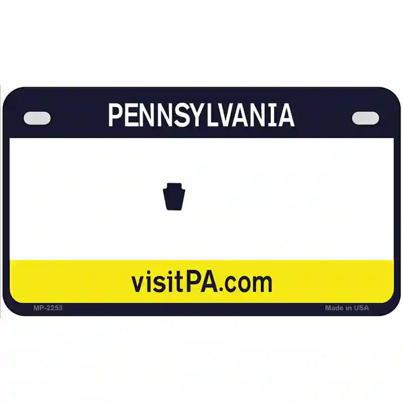 Pennsylvania Novelty State Blank Metal License Plate 7" x 4" (MP)