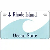 Rhode Island Novelty State Blank Metal License Plate 7" x 4" (MP)