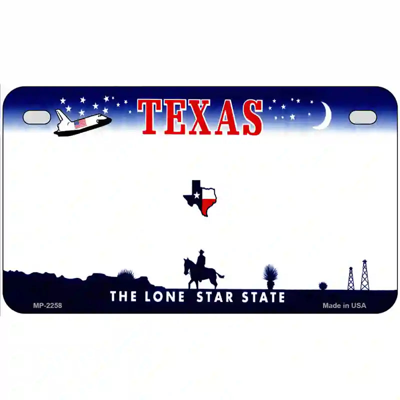 Texas Novelty State Blank Metal License Plate 7" x 4" (MP)