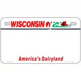 Wisconsin Novelty State Blank Metal License Plate 7" x 4" (MP)