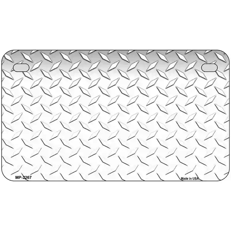 Diamond White Metal Novelty License Plate 7" x 4" (MP)