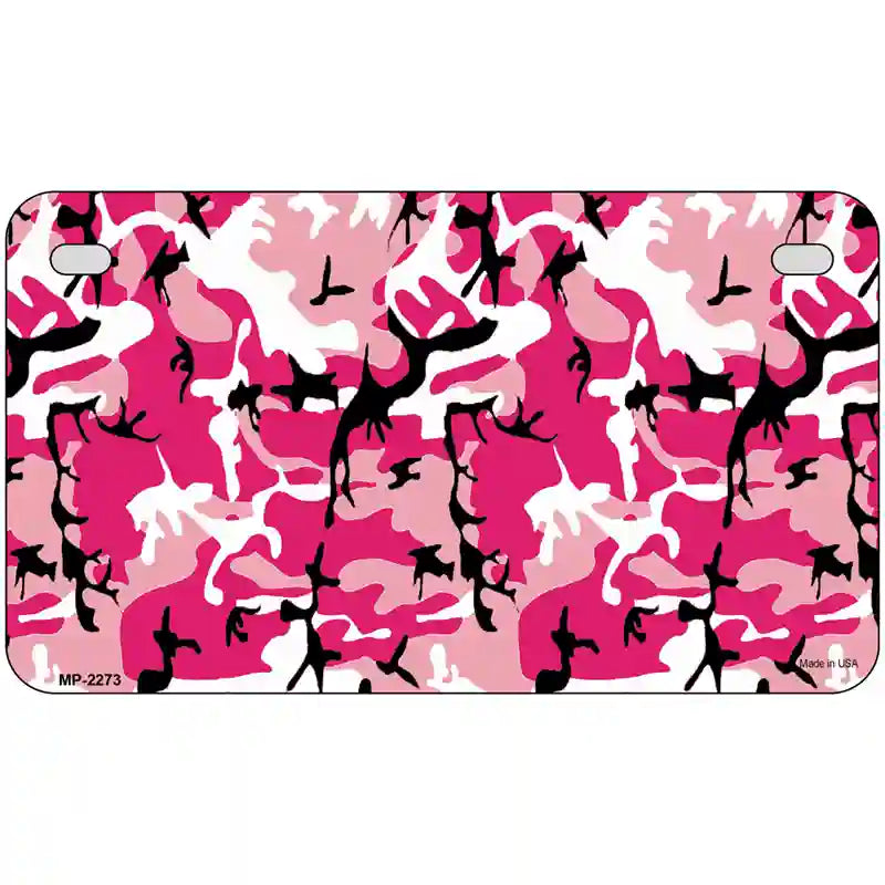 Pink Camouflage Metal Novelty License Plate 7" x 4" (MP)