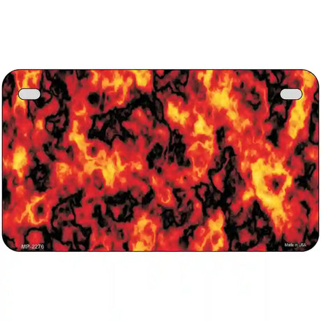 Fire Explosion Metal Novelty License Plate 7" x 4" (MP)