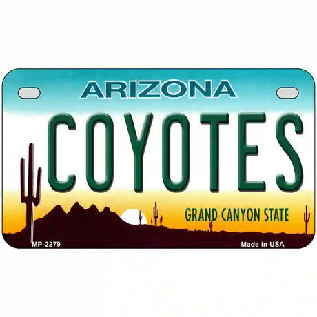 Coyotes Arizona Novelty State Metal License Plate 7" x 4" (MP)