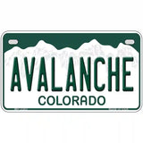 Avalanche Colorado State Novelty Metal License Plate 7" x 4" (MP)