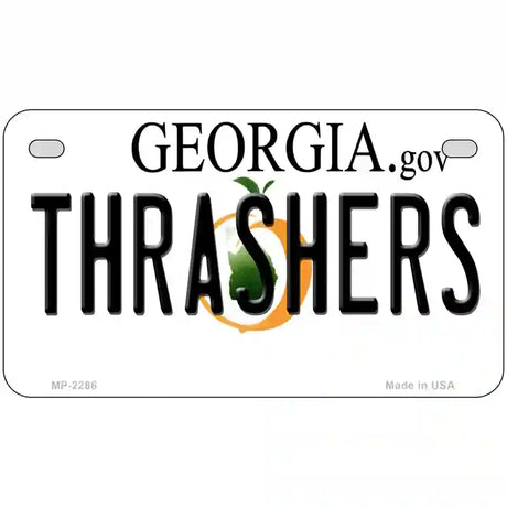 Thrashers Georgia Novelty State Metal License Plate 7" x 4" (MP)