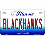 Blackhawks Illinois State Novelty Metal License Plate 7" x 4" (MP)