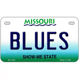 Blues Missouri State Metal Novelty License Plate 7" x 4" (MP)