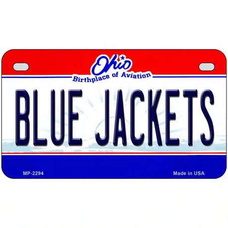 Blue Jackets Ohio Novelty State Metal License Plate 7" x 4" (MP)