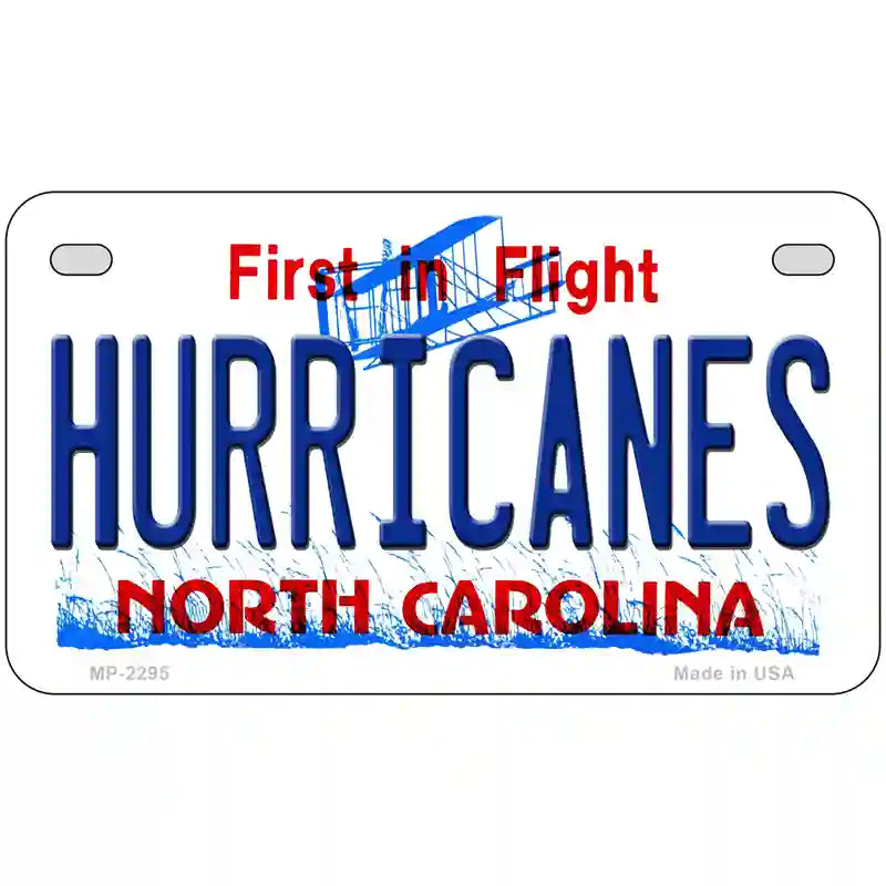 Hurricanes North Carolina Novelty State Metal License Plate 7" x 4" (MP)