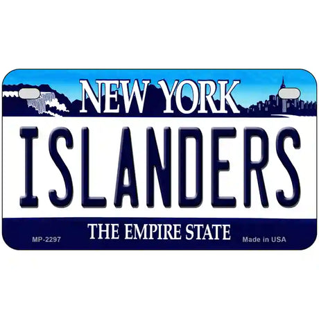 Islanders New York Novelty State Metal License Plate 7" x 4" (MP)