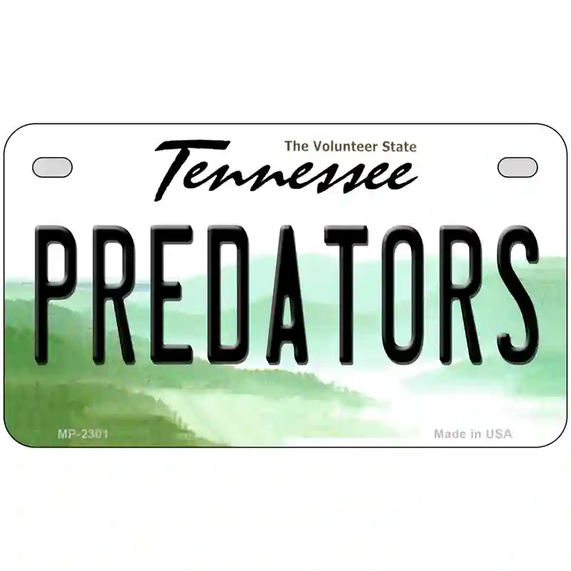 Predators Tennessee Novelty State Metal License Plate 7" x 4" (MP)