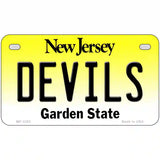 Devils New Jersey Novelty State Metal License Plate 7" x 4" (MP)