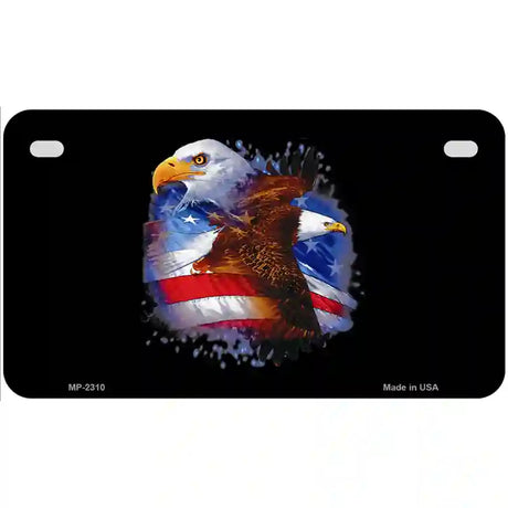 American Flag Eagles Metal Novelty License Plate 7" x 4" (MP)