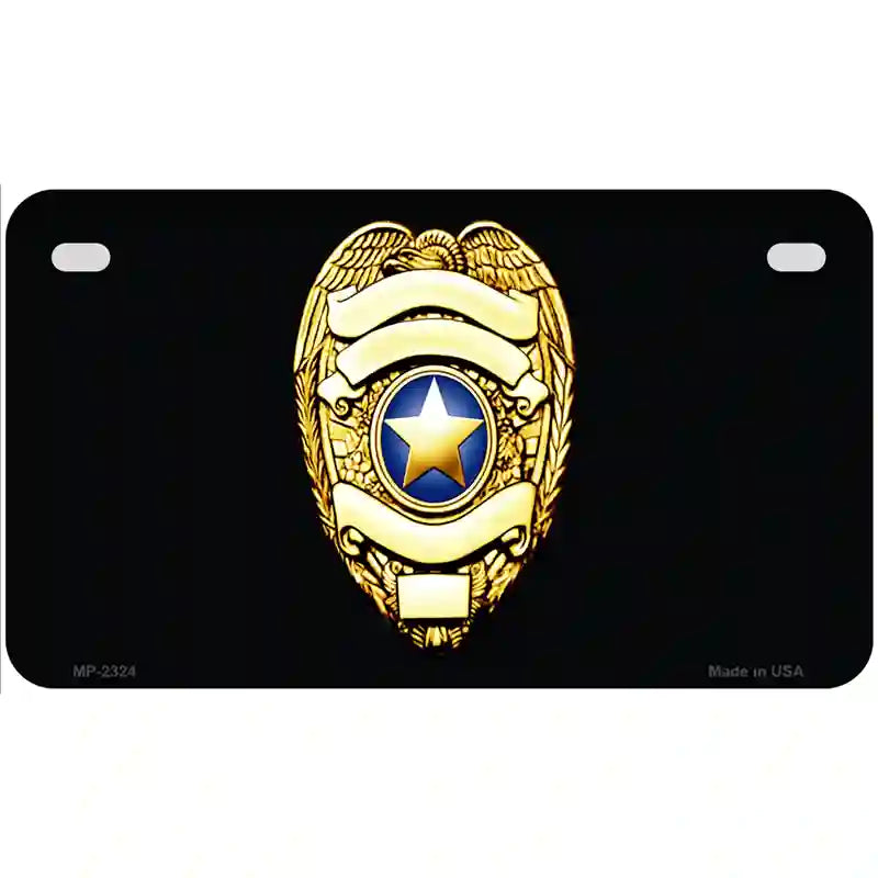 Police Badge Metal Novelty License Plate 7" x 4" (MP)