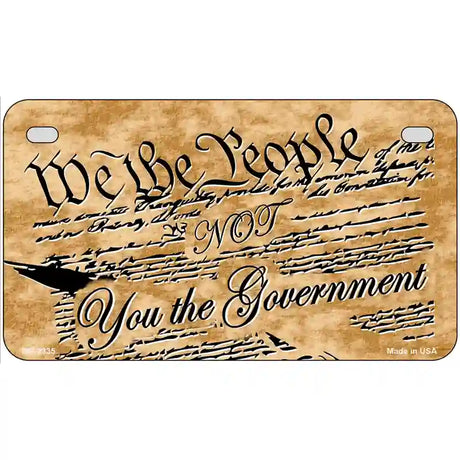 We The People Metal Novelty License Plate 7" x 4" (MP)