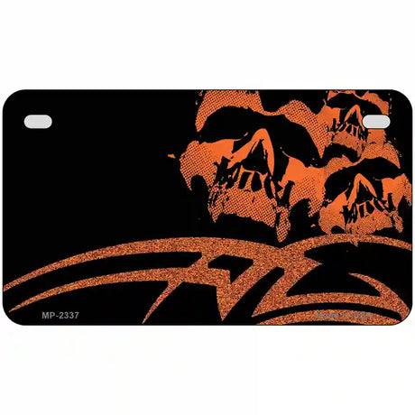 Tribal Skulls Offset Metal Novelty License Plate 7" x 4" (MP)