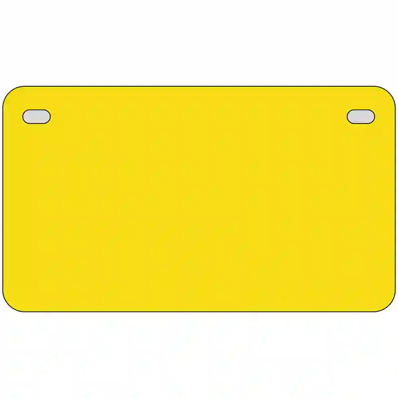 Yellow Solid Metal Novelty License Plate 7" x 4" (MP)