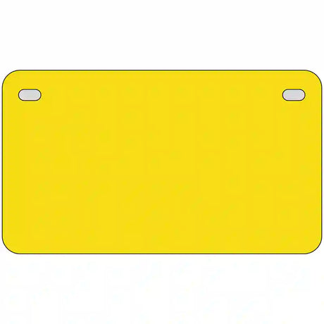 Yellow Solid Metal Novelty License Plate 7" x 4" (MP)